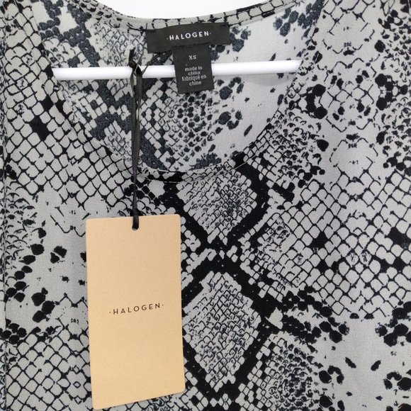 Halogen Snakeskin Print Sleeveless Top XS - Picture 4 of 9